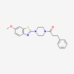 1-[4-(6-Methoxy-1,3-benzothiazol-2-yl)piperazin-1-yl]-3-phenylpropan-1-one