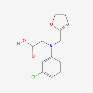 2-[(3-Chlorophenyl)(furan-2-ylmethyl)amino]acetic acid