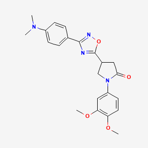 1-(3,4-Dimethoxyphenyl)-4-{3-[4-(dimethylamino)phenyl]-1,2,4-oxadiazol-5-yl}-2-pyrrolidinone
