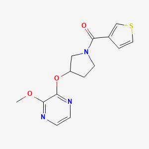 (3-((3-Methoxypyrazin-2-yl)oxy)pyrrolidin-1-yl)(thiophen-3-yl)methanone