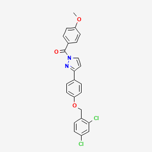 [3-[4-[(2,4-Dichlorophenyl)methoxy]phenyl]pyrazol-1-yl]-(4-methoxyphenyl)methanone