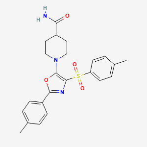 1-(2-(p-Tolyl)-4-tosyloxazol-5-yl)piperidine-4-carboxamide