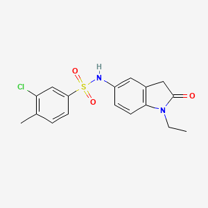 3-chloro-N-(1-ethyl-2-oxoindolin-5-yl)-4-methylbenzenesulfonamide