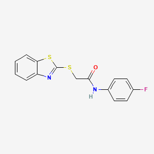 2-(1,3-benzothiazol-2-ylsulfanyl)-N-(4-fluorophenyl)acetamide