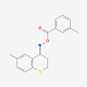 6-Methyl-4-{[(3-methylbenzoyl)oxy]imino}thiochromane