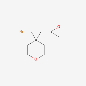 4-(Bromomethyl)-4-(oxiran-2-ylmethyl)oxane