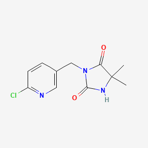 3-[(6-Chloropyridin-3-yl)methyl]-5,5-dimethylimidazolidine-2,4-dione