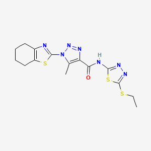 N-(5-(ethylthio)-1,3,4-thiadiazol-2-yl)-5-methyl-1-(4,5,6,7-tetrahydrobenzo[d]thiazol-2-yl)-1H-1,2,3-triazole-4-carboxamide