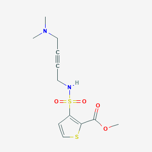 molecular formula C12H16N2O4S2 B2394590 methyl 3-(N-(4-(dimethylamino)but-2-yn-1-yl)sulfamoyl)thiophene-2-carboxylate CAS No. 1396684-33-5