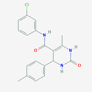 N-(3-chlorophenyl)-6-methyl-2-oxo-4-(p-tolyl)-1,2,3,4-tetrahydropyrimidine-5-carboxamide