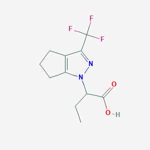 2-[3-(trifluoromethyl)-5,6-dihydrocyclopenta[c]pyrazol-1(4H)-yl]butanoic acid