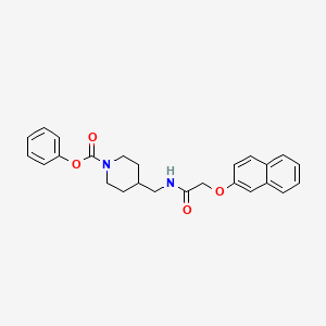 Phenyl 4-((2-(naphthalen-2-yloxy)acetamido)methyl)piperidine-1-carboxylate