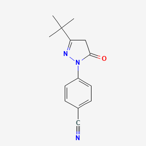 4-(3-tert-butyl-5-oxo-4H-pyrazol-1-yl)benzonitrile
