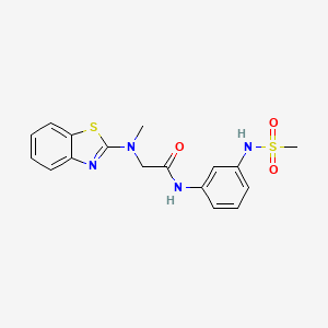 2-(benzo[d]thiazol-2-yl(methyl)amino)-N-(3-(methylsulfonamido)phenyl)acetamide