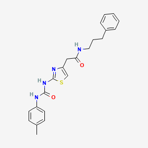 N-(3-phenylpropyl)-2-(2-(3-(p-tolyl)ureido)thiazol-4-yl)acetamide
