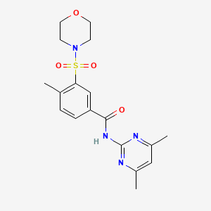 N-(4,6-dimethylpyrimidin-2-yl)-4-methyl-3-(morpholin-4-ylsulfonyl)benzamide