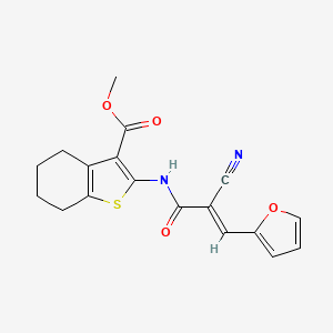 (E)-methyl 2-(2-cyano-3-(furan-2-yl)acrylamido)-4,5,6,7-tetrahydrobenzo[b]thiophene-3-carboxylate