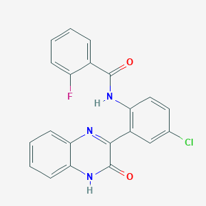 N-[4-chloro-2-(3-hydroxyquinoxalin-2-yl)phenyl]-2-fluorobenzamide