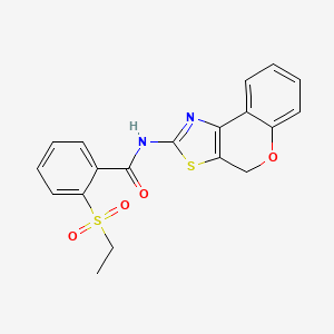 molecular formula C19H16N2O4S2 B2394618 N-(4H-chromeno[4,3-d]thiazol-2-yl)-2-(ethylsulfonyl)benzamide CAS No. 898433-97-1