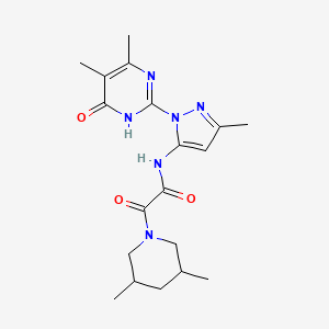 N-(1-(4,5-dimethyl-6-oxo-1,6-dihydropyrimidin-2-yl)-3-methyl-1H-pyrazol-5-yl)-2-(3,5-dimethylpiperidin-1-yl)-2-oxoacetamide