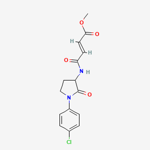 molecular formula C15H15ClN2O4 B2394633 Methyl (E)-4-[[1-(4-chlorophenyl)-2-oxopyrrolidin-3-yl]amino]-4-oxobut-2-enoate CAS No. 2411329-76-3