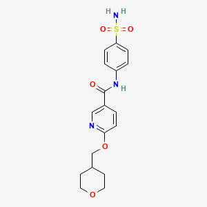 N-(4-sulfamoylphenyl)-6-((tetrahydro-2H-pyran-4-yl)methoxy)nicotinamide