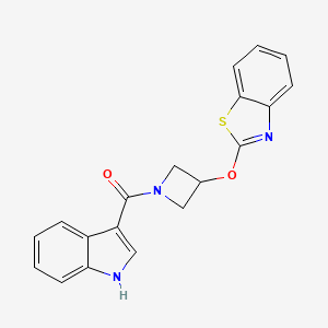 molecular formula C19H15N3O2S B2394648 (3-(benzo[d]thiazol-2-yloxy)azetidin-1-yl)(1H-indol-3-yl)methanone CAS No. 1421446-30-1