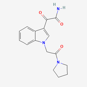 2-Oxo-2-[1-(2-oxo-2-pyrrolidin-1-ylethyl)indol-3-yl]acetamide