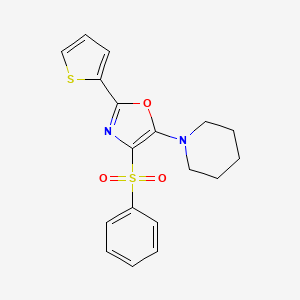 4-(Phenylsulfonyl)-5-(piperidin-1-yl)-2-(thiophen-2-yl)oxazole