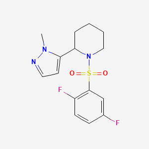 1-(2,5-Difluorophenyl)sulfonyl-2-(2-methylpyrazol-3-yl)piperidine