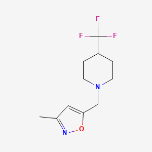 1-[(3-Methyl-1,2-oxazol-5-yl)methyl]-4-(trifluoromethyl)piperidine