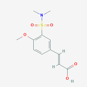 molecular formula C12H15NO5S B2394662 3-[3-(Dimethylsulfamoyl)-4-methoxyphenyl]prop-2-enoic acid CAS No. 786729-13-3