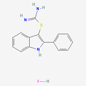2-Phenyl-1H-indol-3-yl imidothiocarbamate hydroiodide