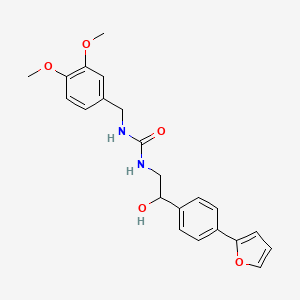 3-[(3,4-Dimethoxyphenyl)methyl]-1-{2-[4-(furan-2-yl)phenyl]-2-hydroxyethyl}urea