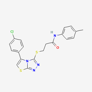 3-((5-(4-chlorophenyl)thiazolo[2,3-c][1,2,4]triazol-3-yl)thio)-N-(p-tolyl)propanamide