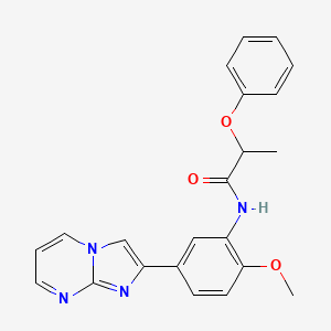 N-(5-(imidazo[1,2-a]pyrimidin-2-yl)-2-methoxyphenyl)-2-phenoxypropanamide