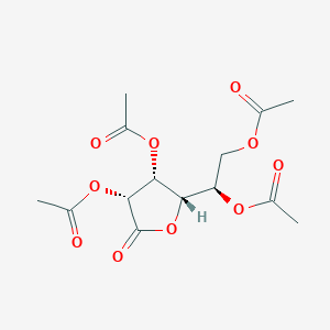 molecular formula C14H18O10 B023947 D-Gulono-1,4-lactone 2,3,5,6-Tetraacetate CAS No. 136345-68-1