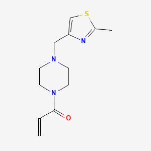 molecular formula C12H17N3OS B2394723 1-[4-[(2-Methyl-1,3-thiazol-4-yl)methyl]piperazin-1-yl]prop-2-en-1-one CAS No. 1178198-80-5