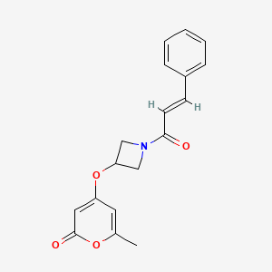 (E)-4-((1-cinnamoylazetidin-3-yl)oxy)-6-methyl-2H-pyran-2-one