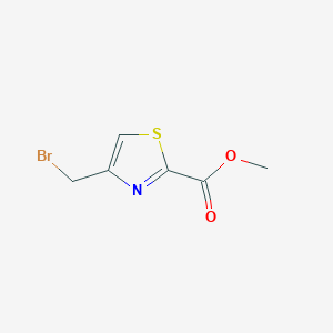 molecular formula C6H6BrNO2S B2394795 Methyl 4-(bromomethyl)thiazole-2-carboxylate CAS No. 1378873-75-6