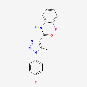 molecular formula C16H12F2N4O B2394814 N-(2-fluorophenyl)-1-(4-fluorophenyl)-5-methyltriazole-4-carboxamide CAS No. 866847-87-2