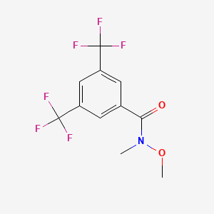 molecular formula C11H9F6NO2 B2394819 N-methoxy-N-methyl-3,5-bis(trifluoromethyl)benzamide CAS No. 329942-69-0
