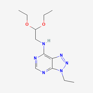 molecular formula C12H20N6O2 B2394845 N-(2,2-diethoxyethyl)-3-ethyl-3H-[1,2,3]triazolo[4,5-d]pyrimidin-7-amine CAS No. 899730-24-6
