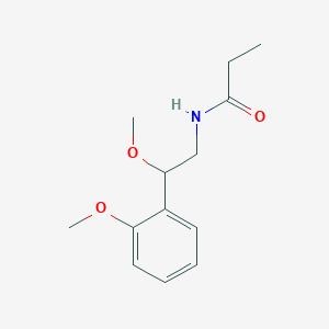 molecular formula C13H19NO3 B2394889 N-[2-methoxy-2-(2-methoxyphenyl)ethyl]propanamide CAS No. 1788677-76-8