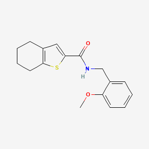 molecular formula C17H19NO2S B2394900 N-[(2-methoxyphenyl)methyl]-4,5,6,7-tetrahydro-1-benzothiophene-2-carboxamide CAS No. 850817-57-1