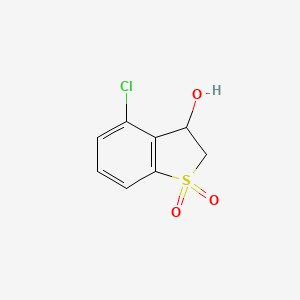 molecular formula C8H7ClO3S B2394901 4-Chloro-3-hydroxy-2,3-dihydro-1lambda6-benzothiophene-1,1-dione CAS No. 2230802-97-6