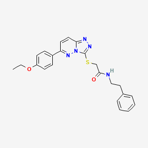 molecular formula C23H23N5O2S B2394947 2-((6-(4-ethoxyphenyl)-[1,2,4]triazolo[4,3-b]pyridazin-3-yl)thio)-N-phenethylacetamide CAS No. 894060-98-1