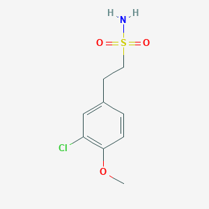 molecular formula C9H12ClNO3S B2394955 2-(3-Chloro-4-methoxyphenyl)ethanesulfonamide CAS No. 2228462-65-3