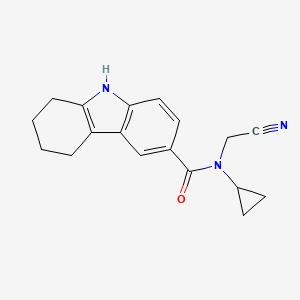 molecular formula C18H19N3O B2394972 N-(cyanomethyl)-N-cyclopropyl-2,3,4,9-tetrahydro-1H-carbazole-6-carboxamide CAS No. 1424557-63-0