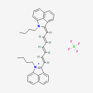 molecular formula C37H37BF4N2 B2395056 (2Z)-1-butyl-2-[(2E,4E,6E)-7-(1-butylbenzo[cd]indol-1-ium-2-yl)hepta-2,4,6-trienylidene]benzo[cd]indole;tetrafluoroborate CAS No. 1135933-74-2